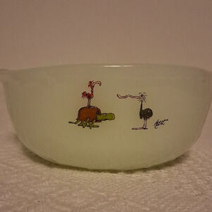 Anchor Hocking 🦕 Vintage Fire King Dinosaur Bowl – BC Comics x Johnny Hart